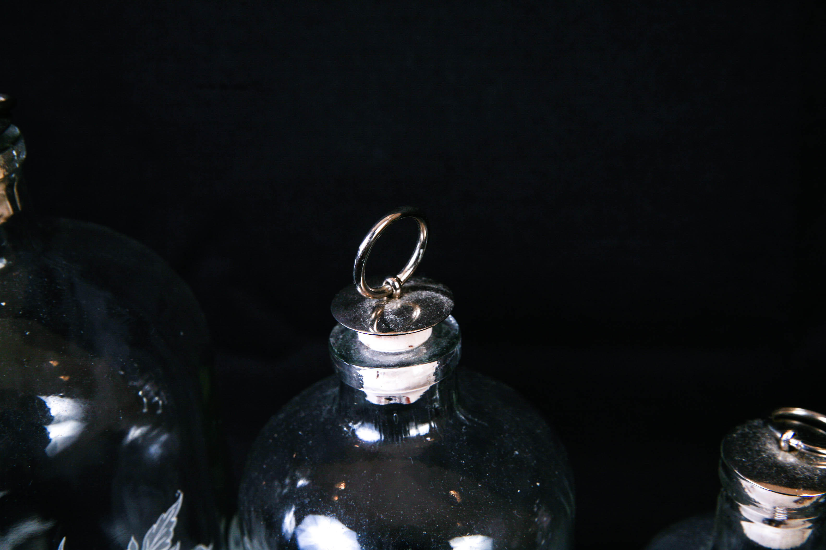 Set of Four Decorative Decanters