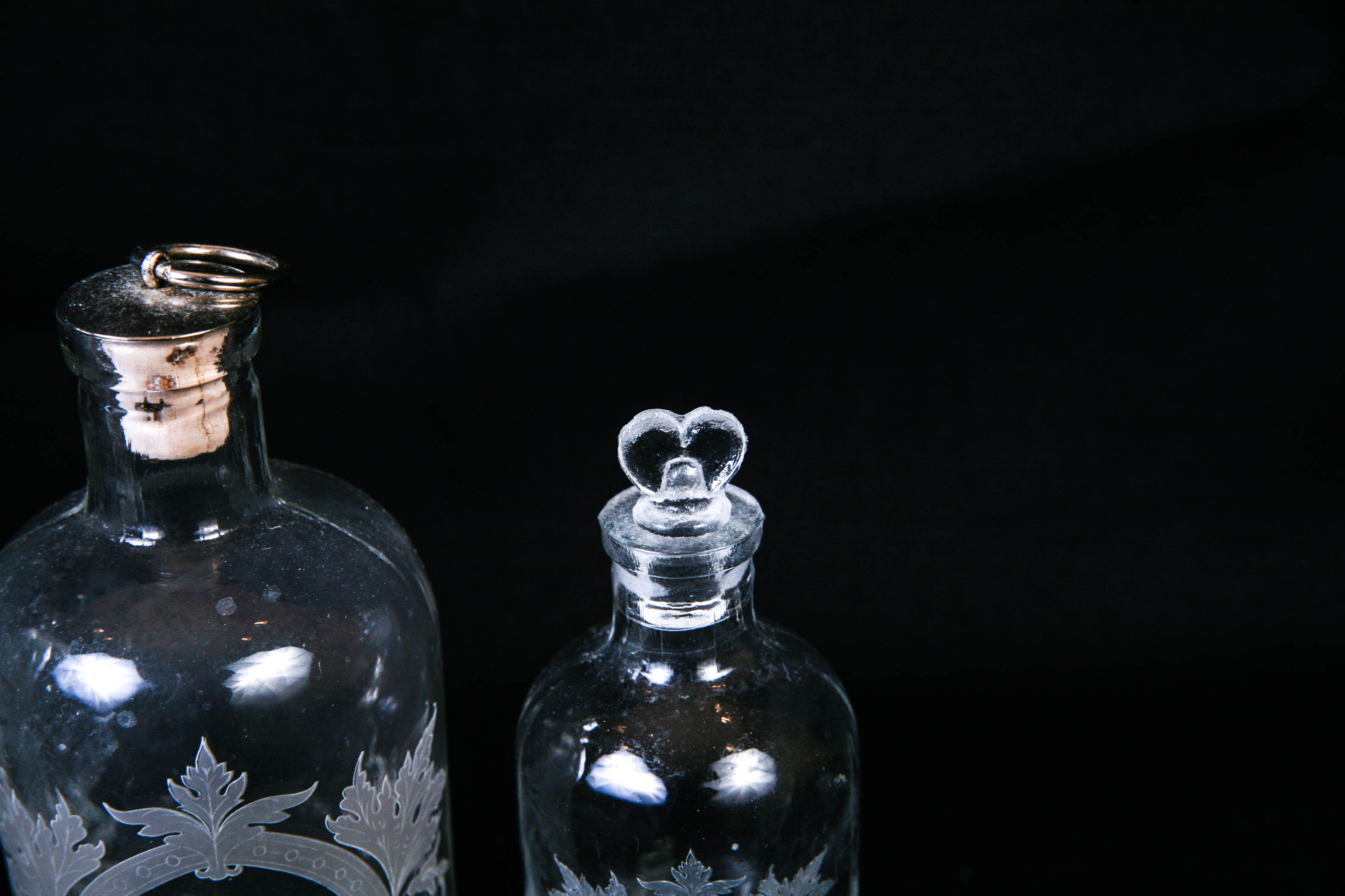 Set of Four Decorative Decanters
