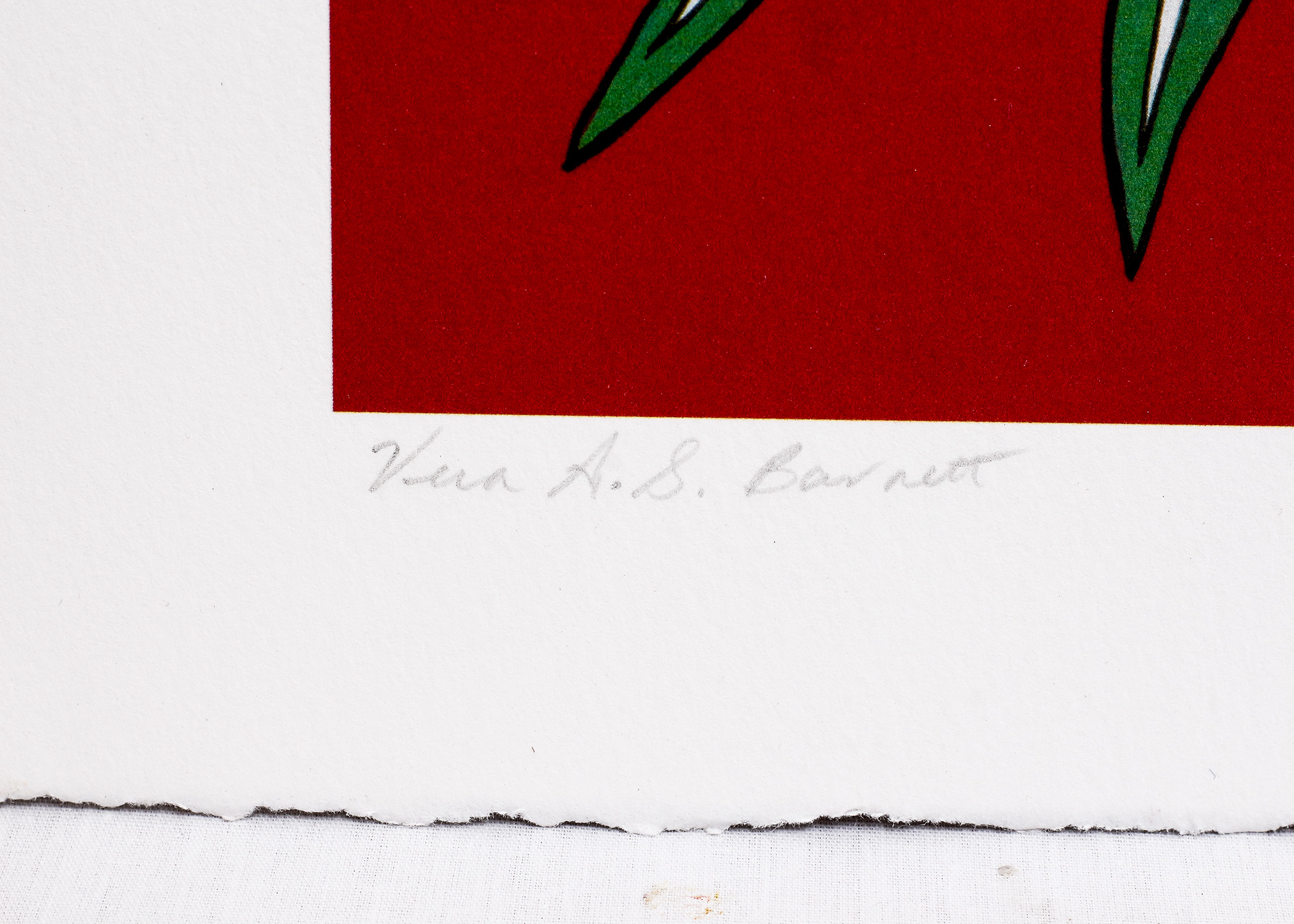 Artist Proof by Vera Barnett Titled "Red With Wind Up Toys"