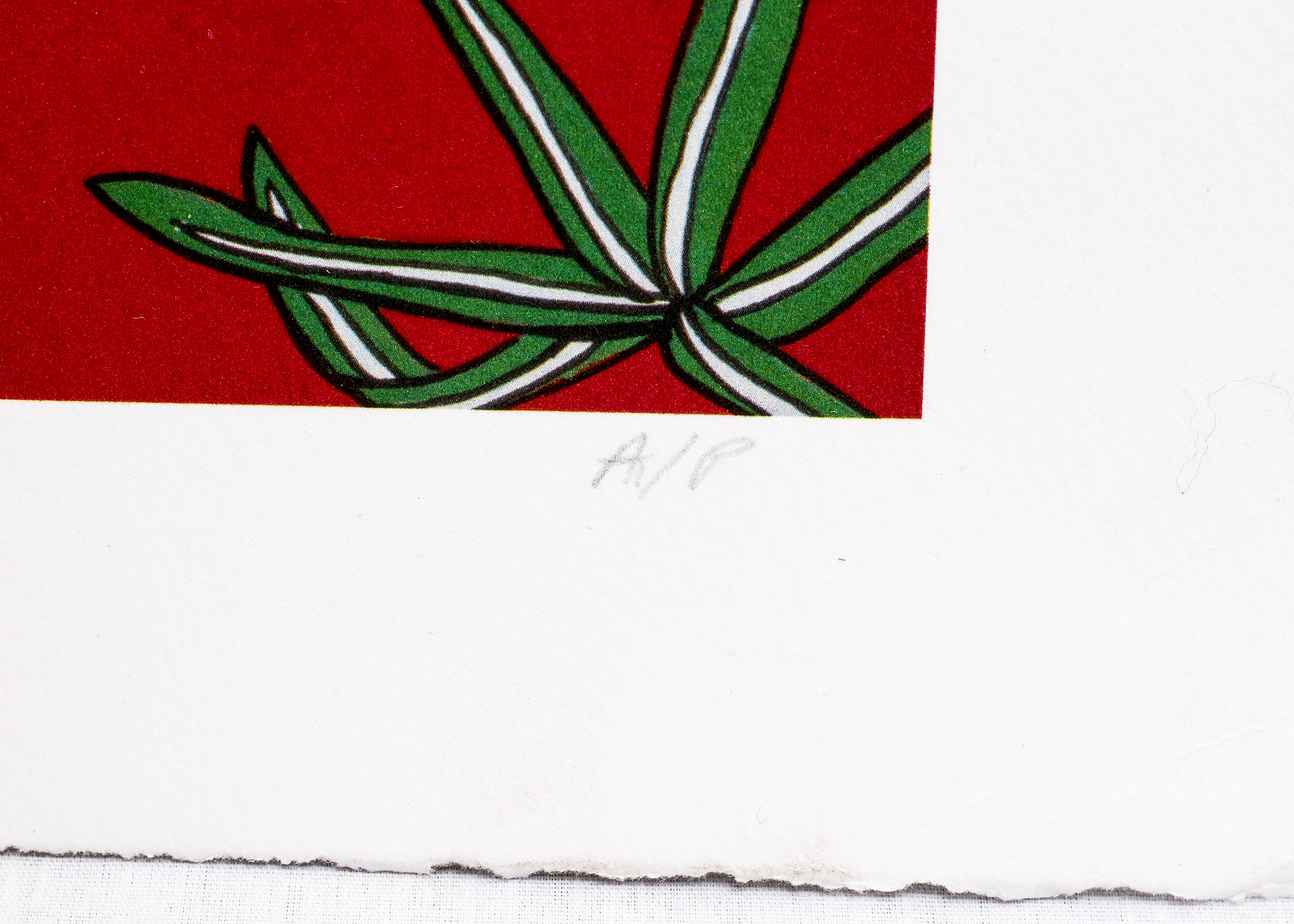 Artist Proof by Vera Barnett Titled "Red With Wind Up Toys"