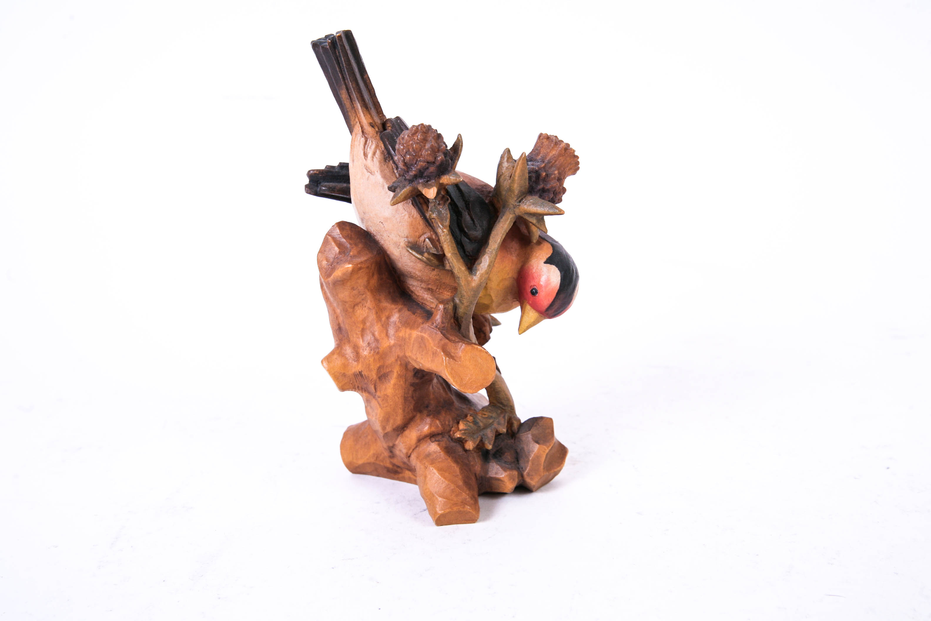 Carved Wooden Bird Sculptures