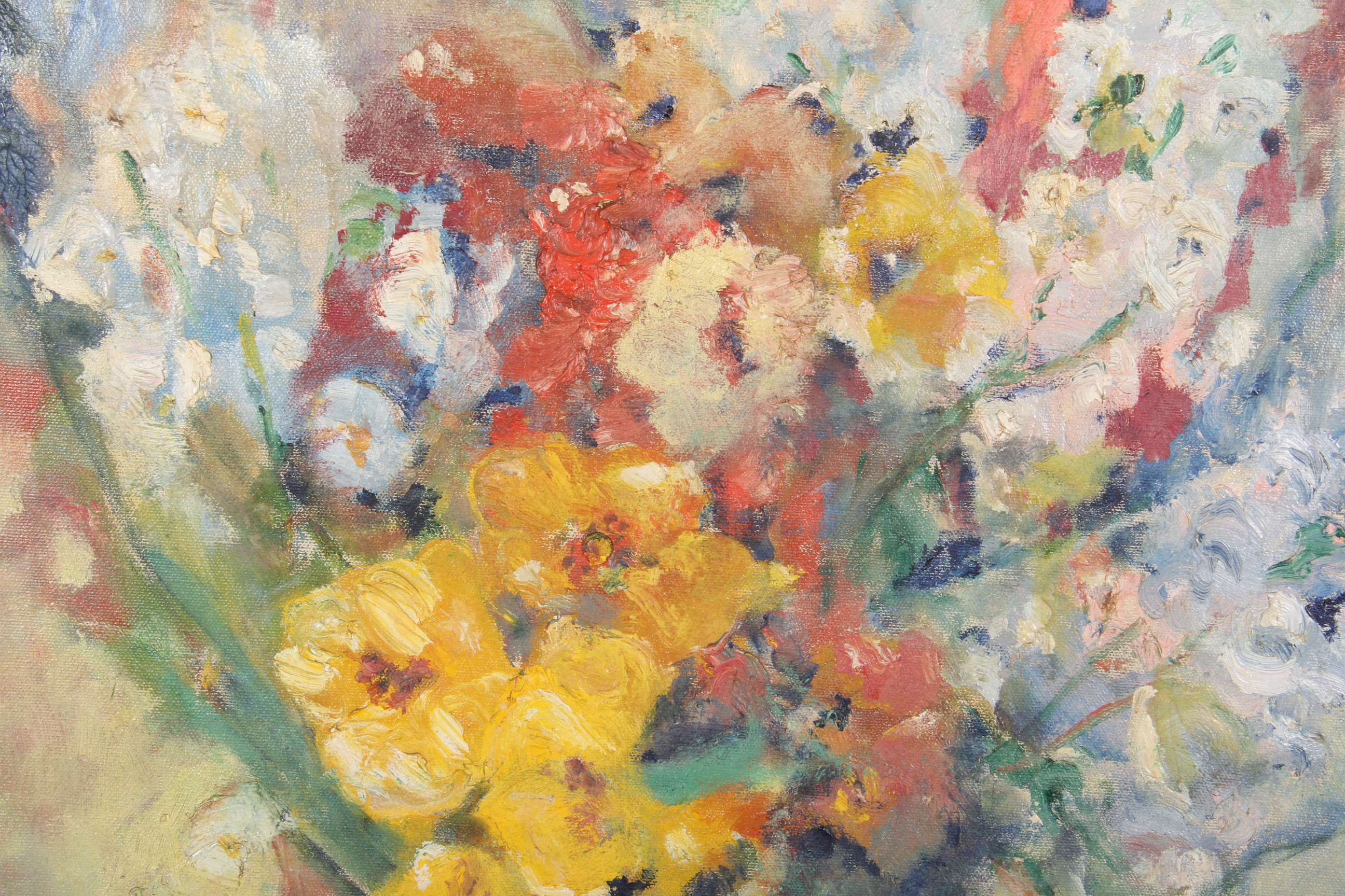 Mid Century Vivian Neill Original Impressionist Oil Still Life