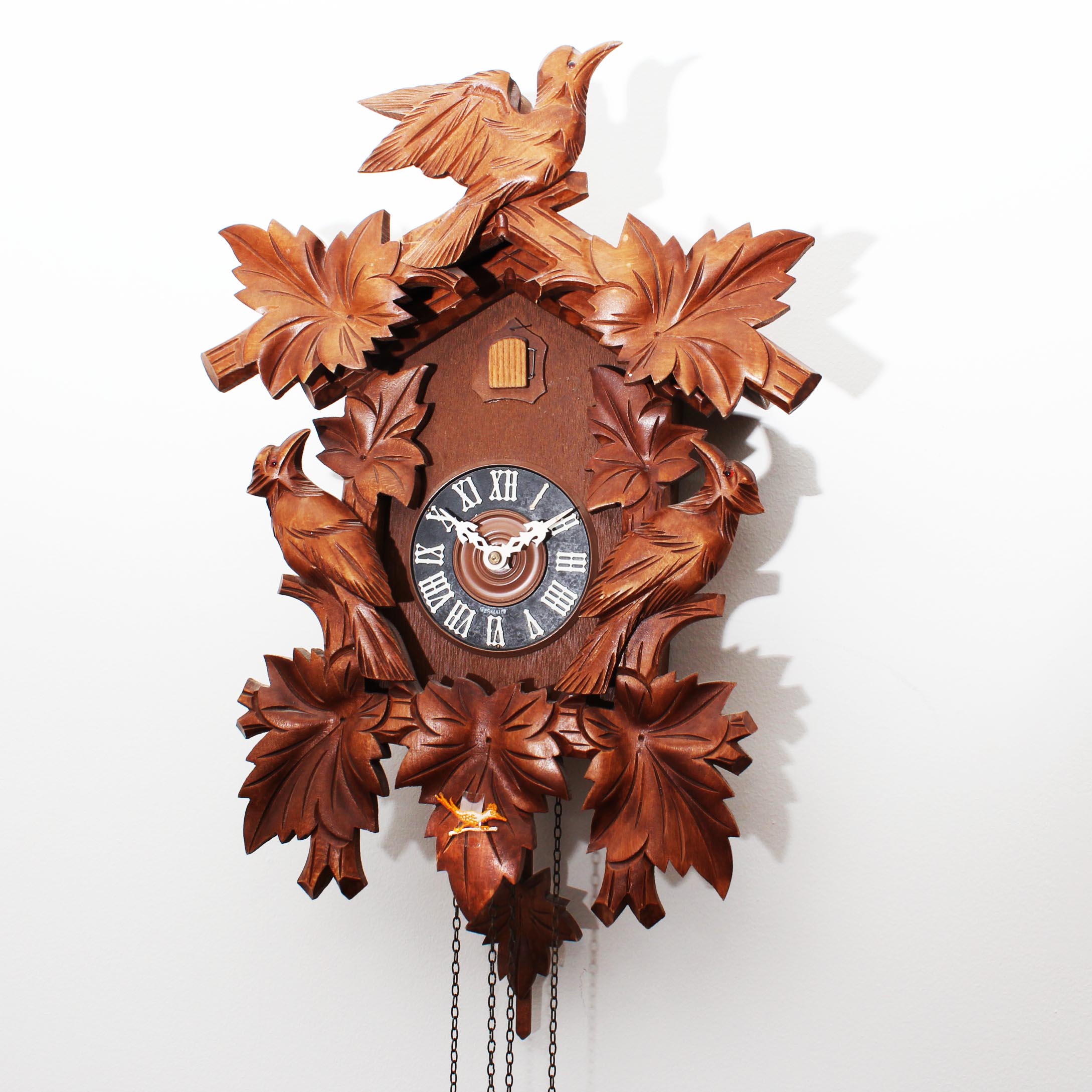 Vintage German Black Forest Hunter Cuckoo Clock