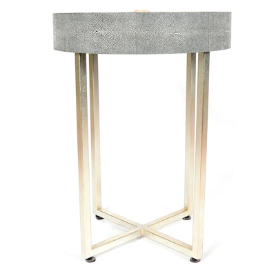 Palecek Avalon Round Shagreen Side Table Palecek Avalon Round Shagreen Side Table