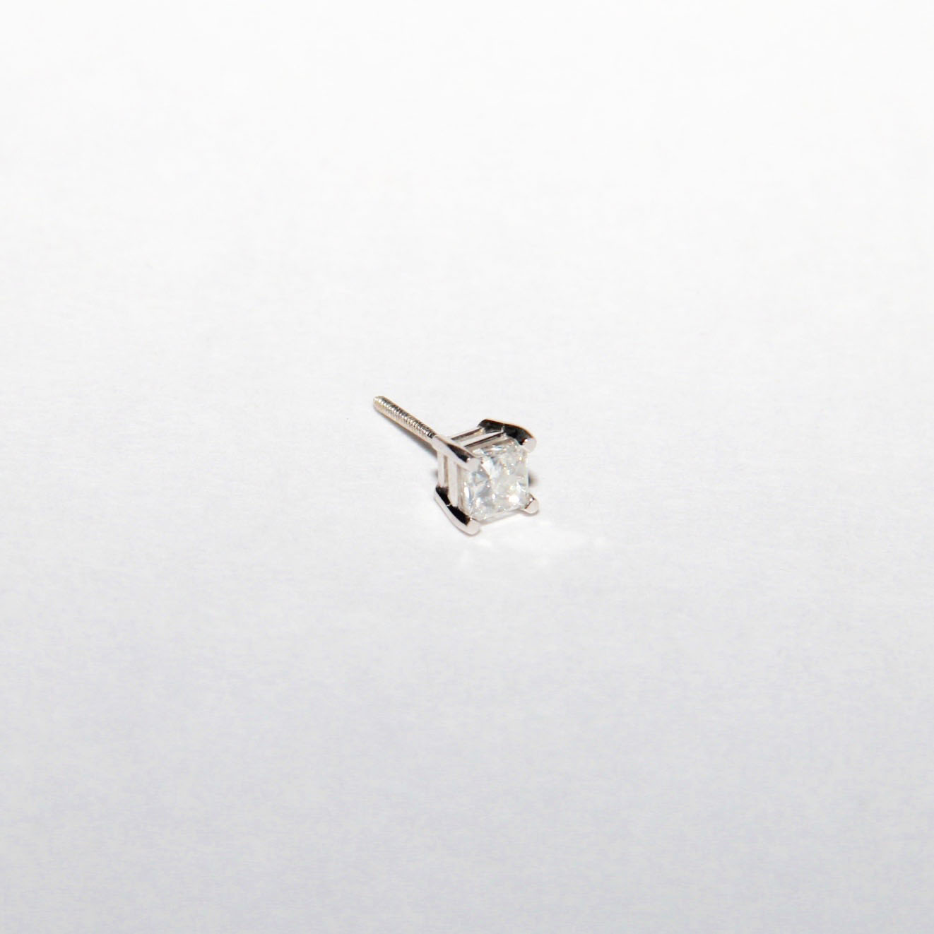 Princess Cut Diamond Earring