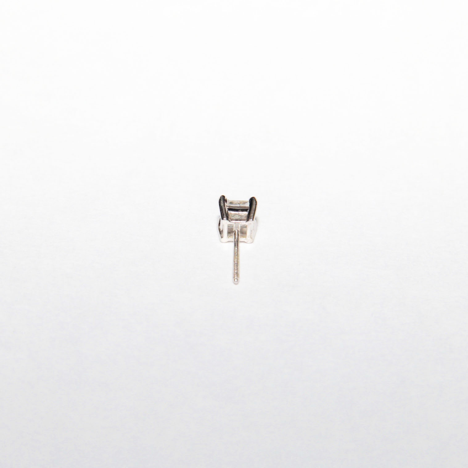 Princess Cut Diamond Earring