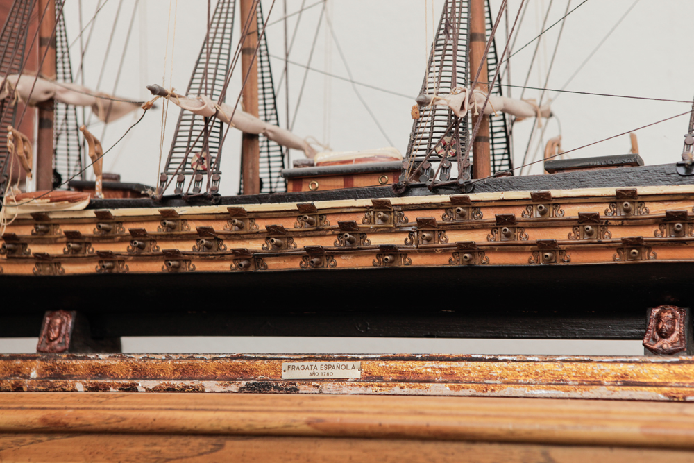 Vintage Spanish 18th Century Frigate Model