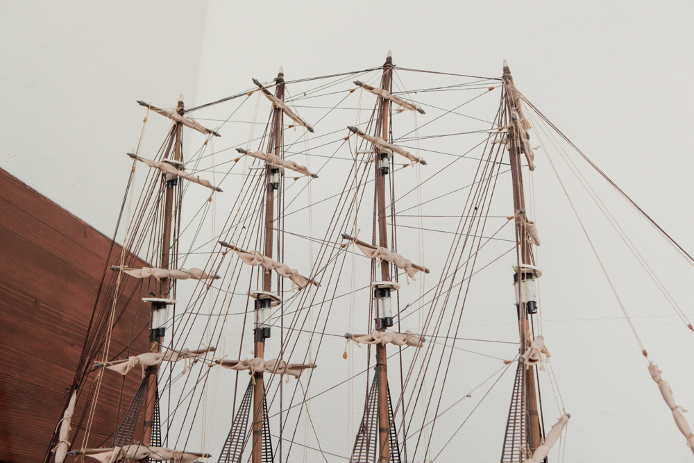 Vintage Spanish 18th Century Frigate Model