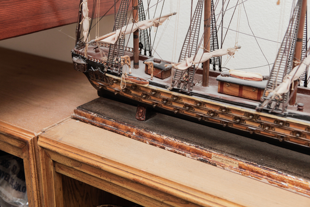 Vintage Spanish 18th Century Frigate Model