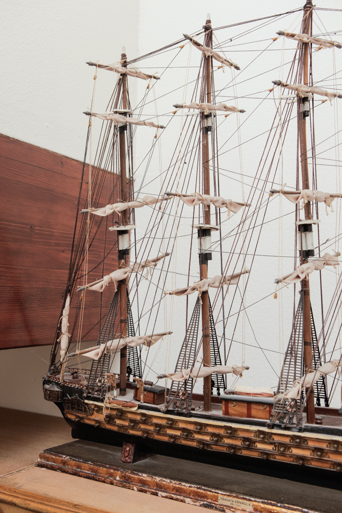 Vintage Spanish 18th Century Frigate Model