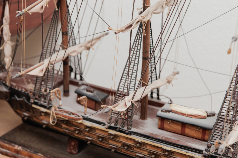 Vintage Spanish 18th Century Frigate Model