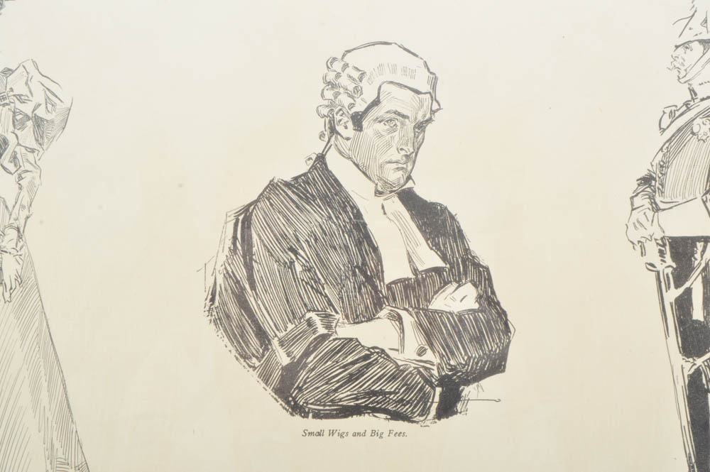 Framed Copper Plate Engraving by Charles Dana Gibson