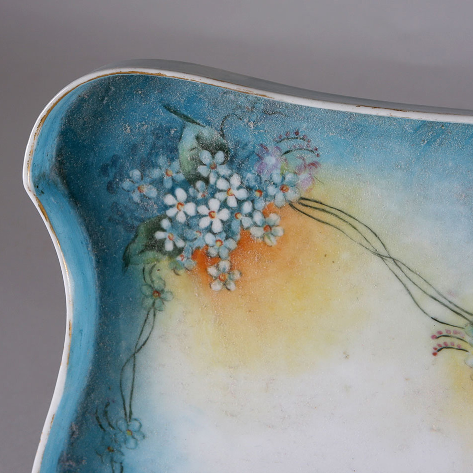 Vintage Vanity Tabletop Hand Painted Pieces