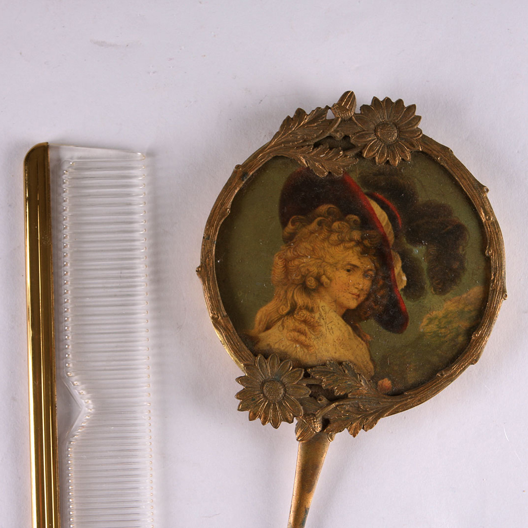 Vintage Vanity Tabletop Hand Painted Pieces