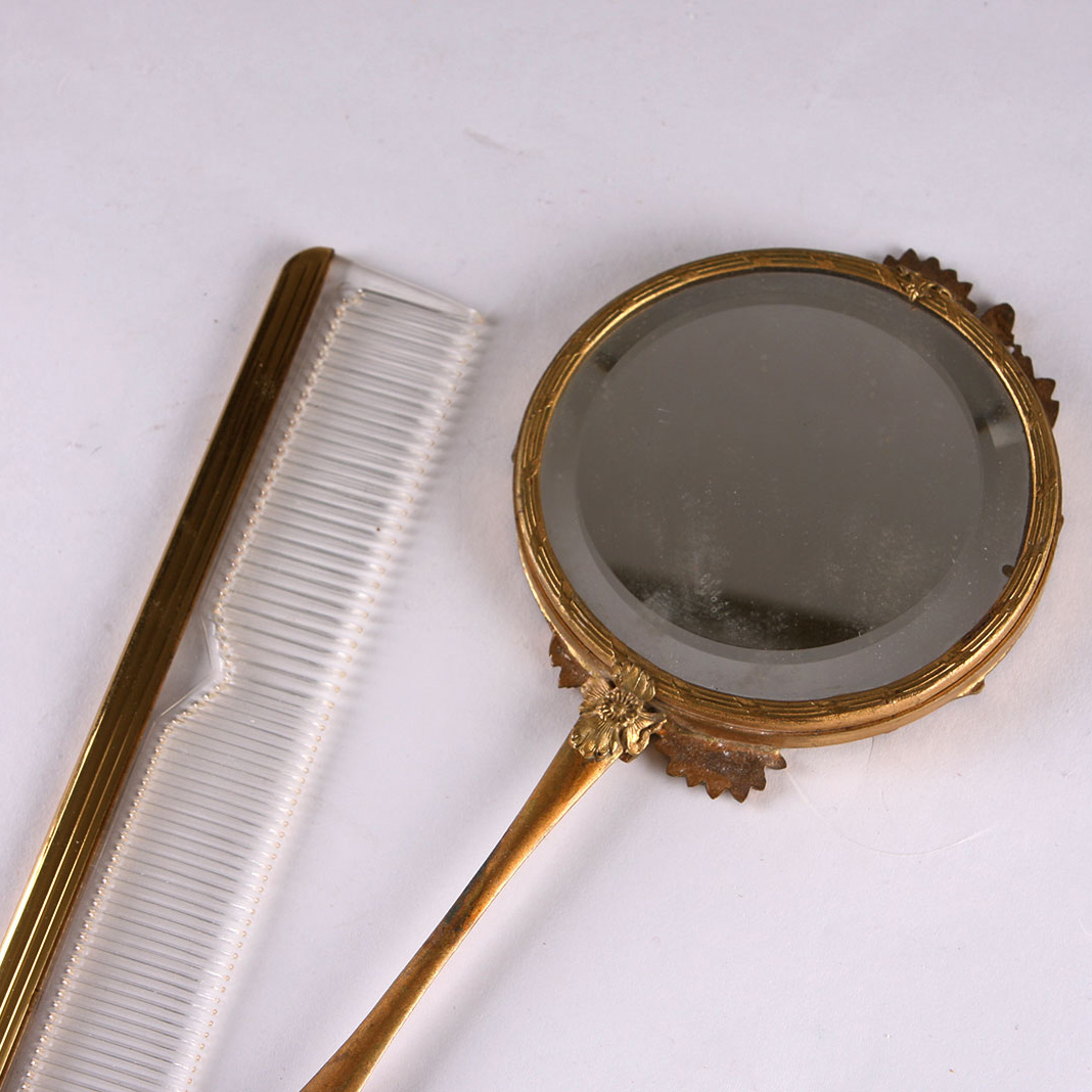 Vintage Vanity Tabletop Hand Painted Pieces