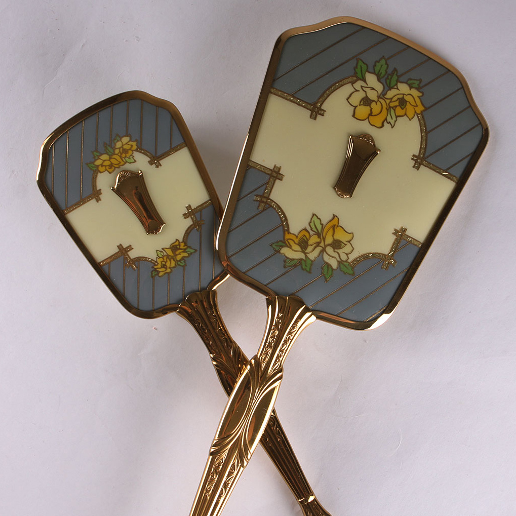 Vintage Vanity Tabletop Hand Painted Pieces