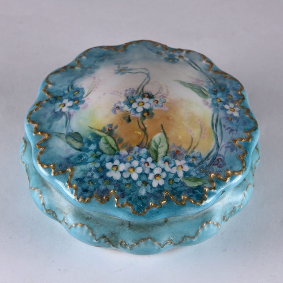 Vintage Vanity Tabletop Hand Painted Pieces