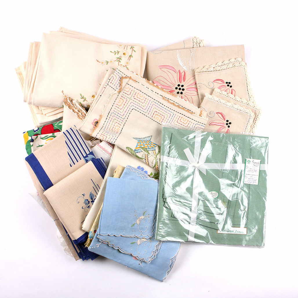 Vintage Card Table Linens