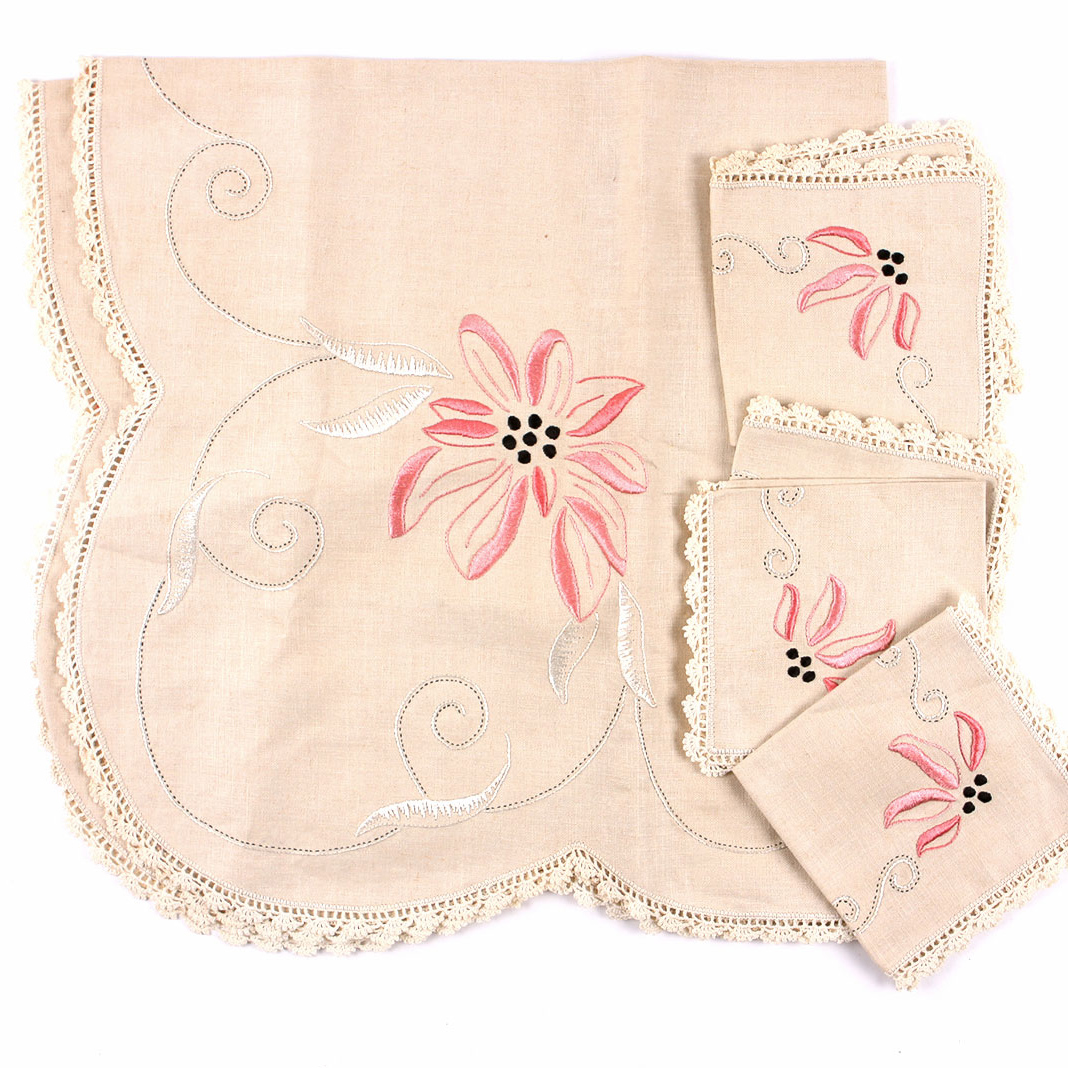 Vintage Card Table Linens