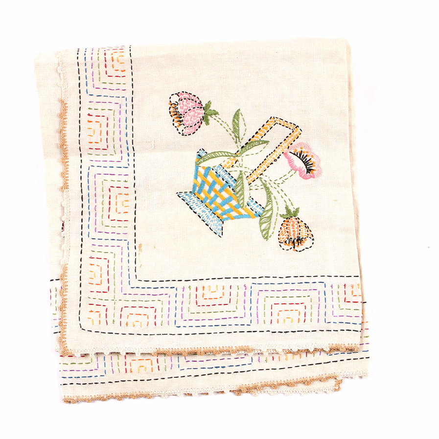 Vintage Card Table Linens