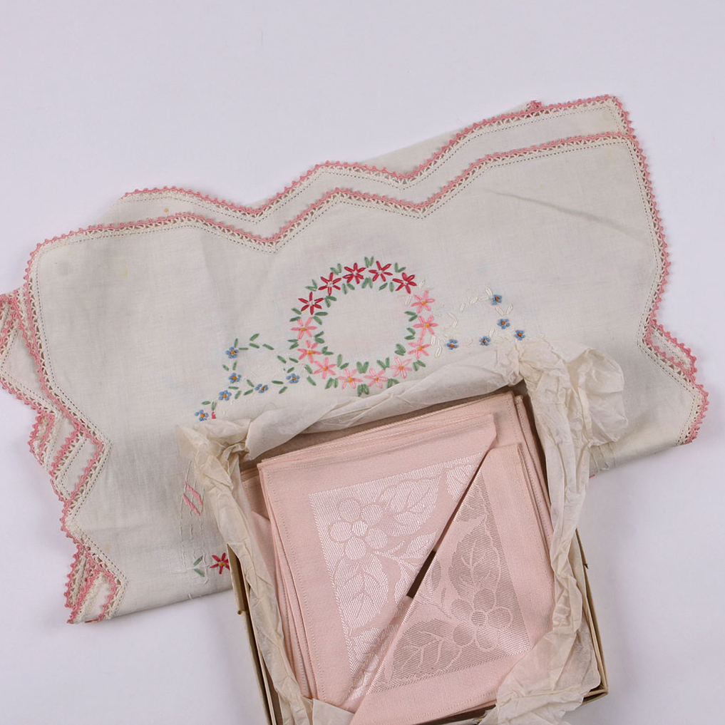 Vintage Card Table Linens