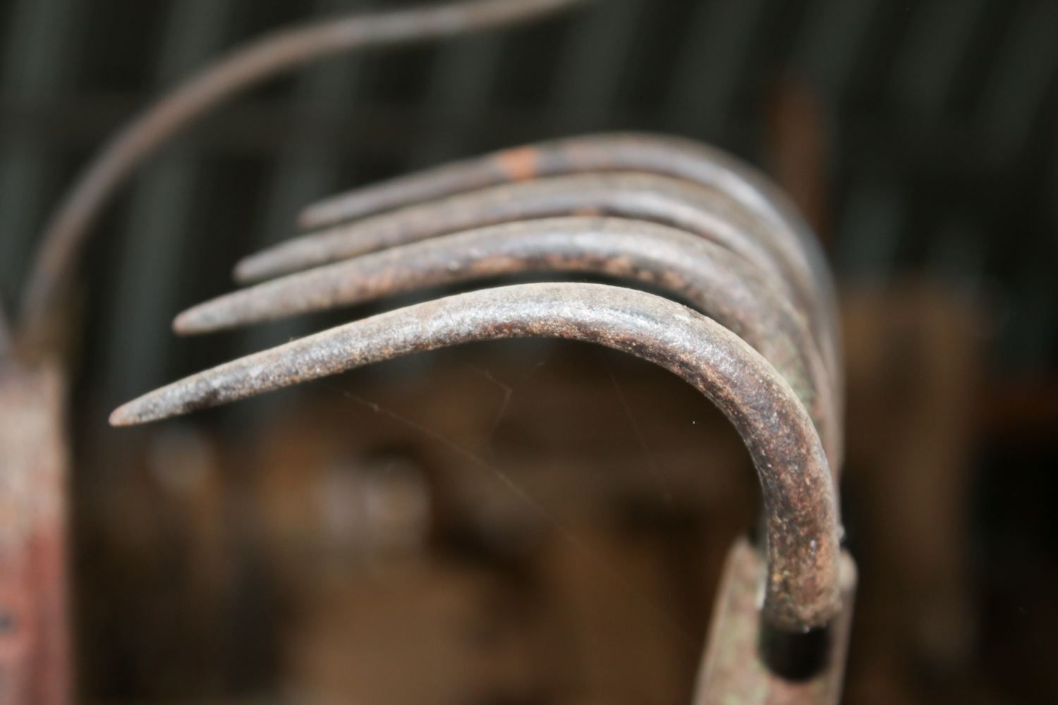 Barrel of Vintage Yard Tools