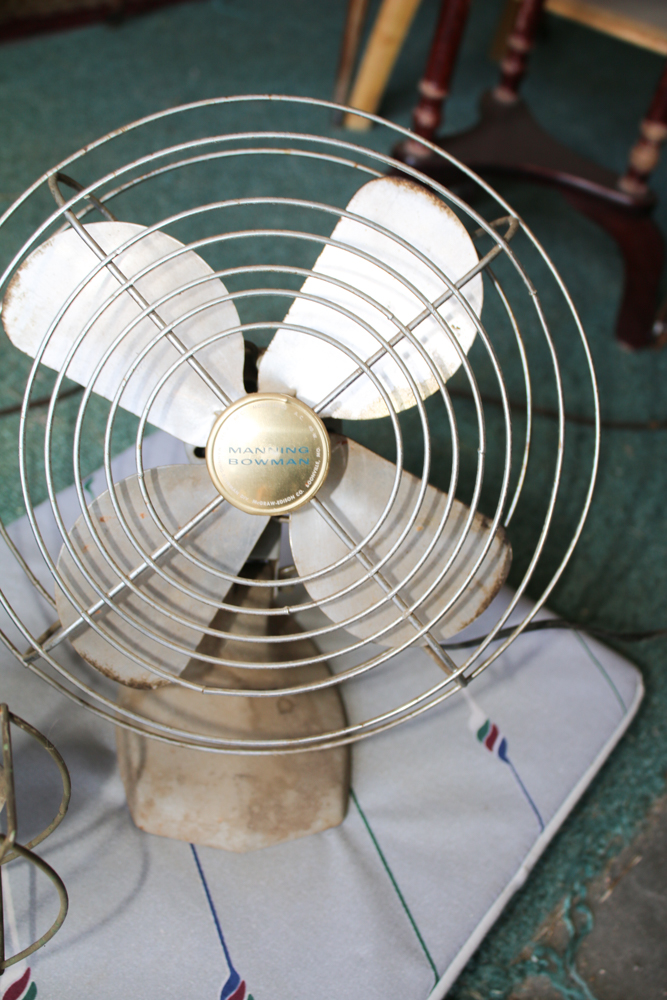 Vintage Fans and Ironing Board