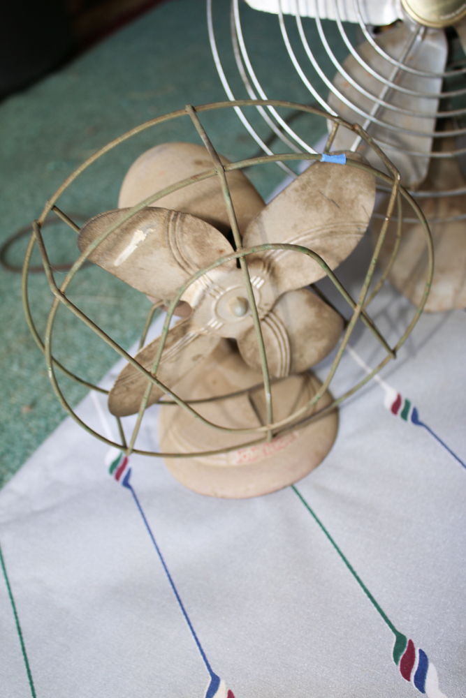 Vintage Fans and Ironing Board