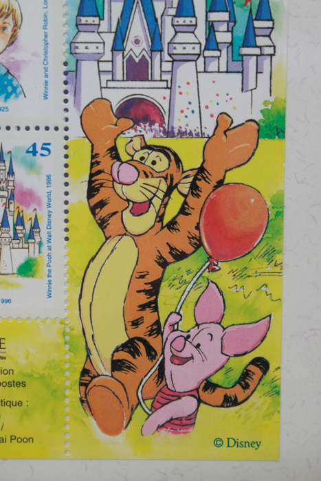 Framed Disney "Winnie the Pooh" Commemorative Canadian Stamp Set