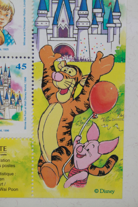 Framed Disney "Winnie the Pooh" Commemorative Canadian Stamp Set