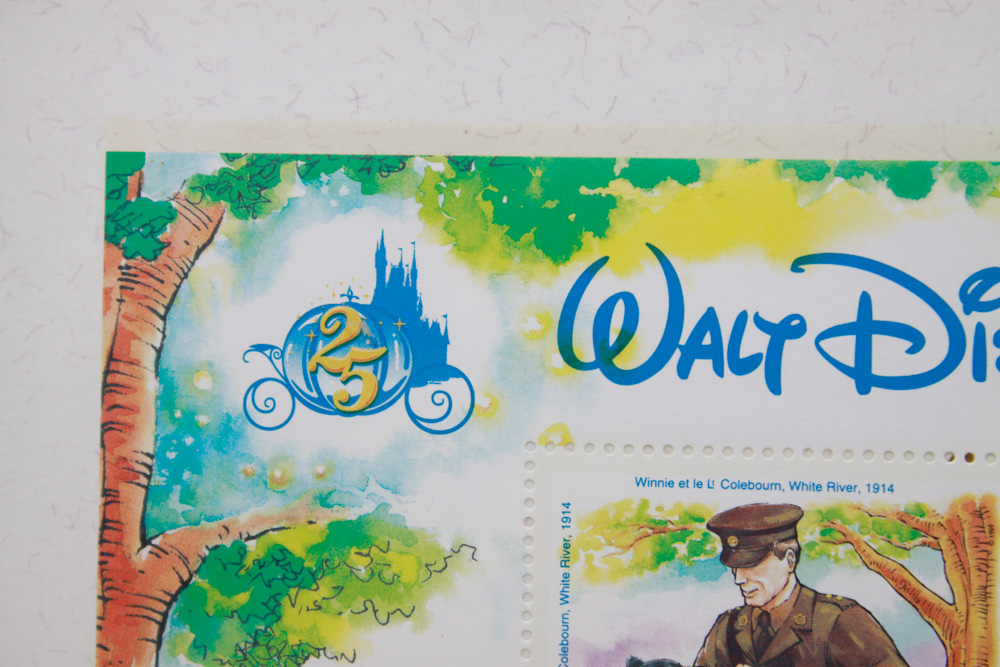 Framed Disney "Winnie the Pooh" Commemorative Canadian Stamp Set