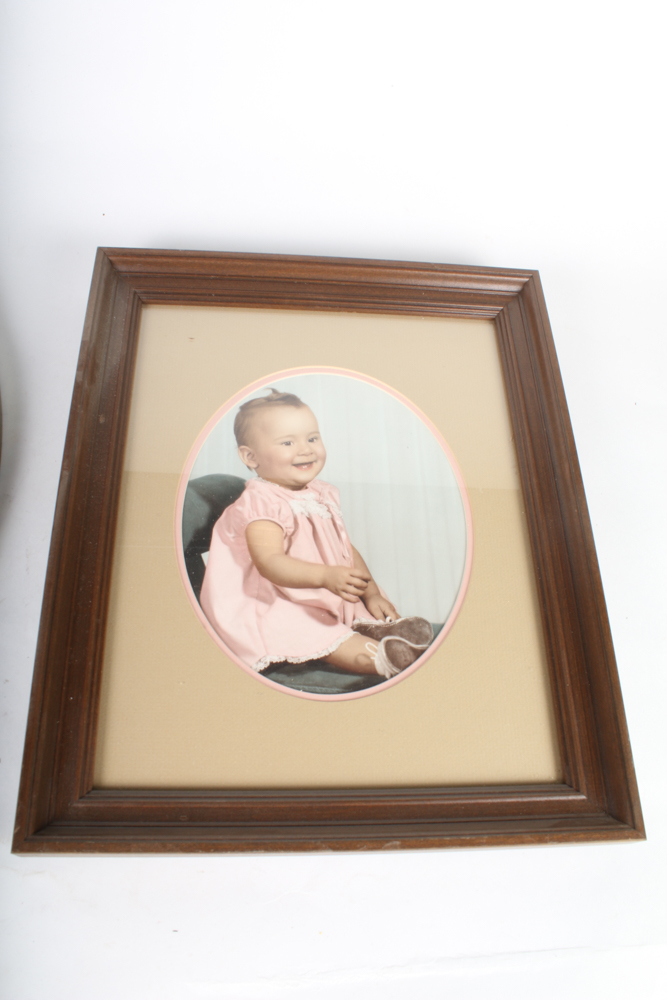 Framed Vintage Baby Photos