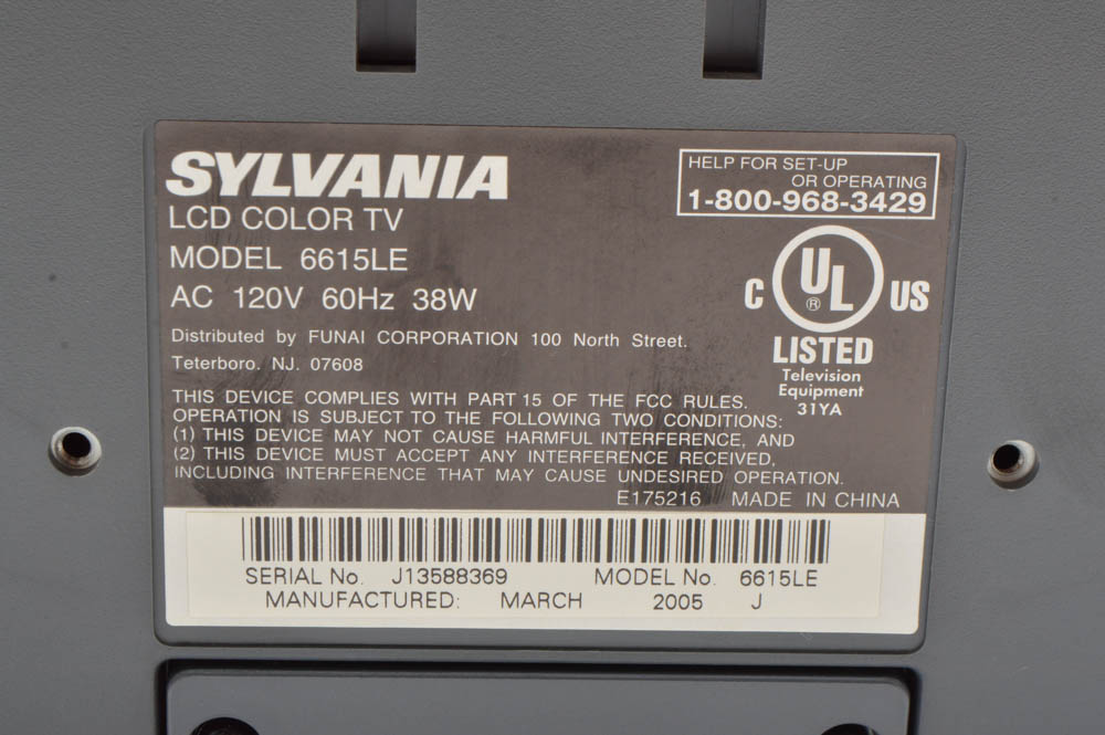 Sylvania Television with Slim Profile