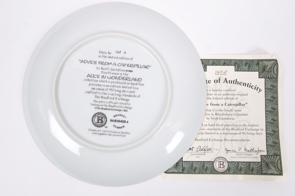 "Alice in Wonderland" and "Beauty and the Beast" Collector Plates