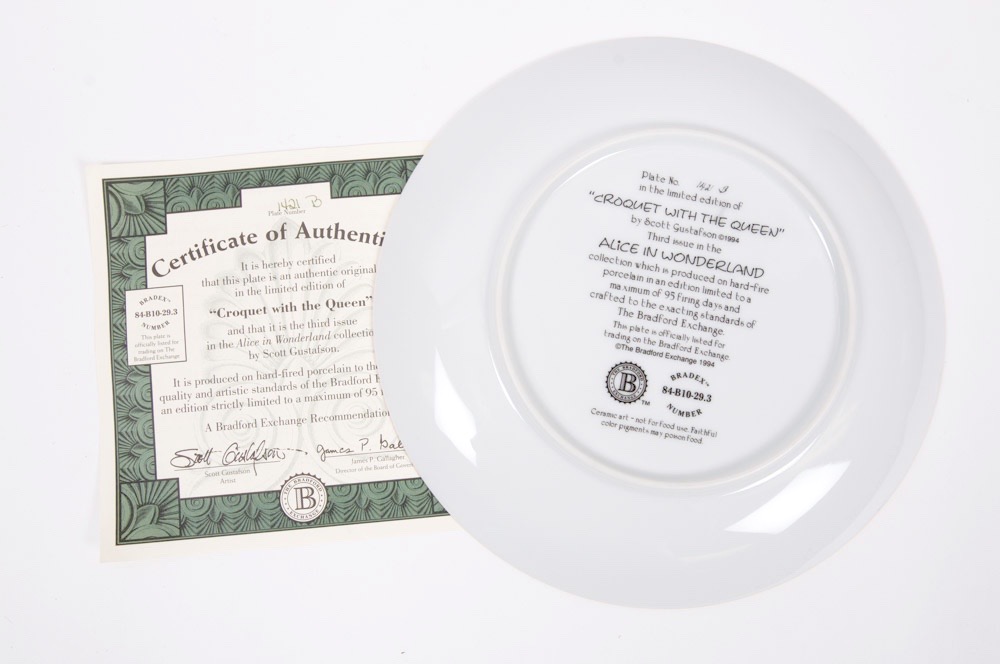 "Alice in Wonderland" and "Beauty and the Beast" Collector Plates