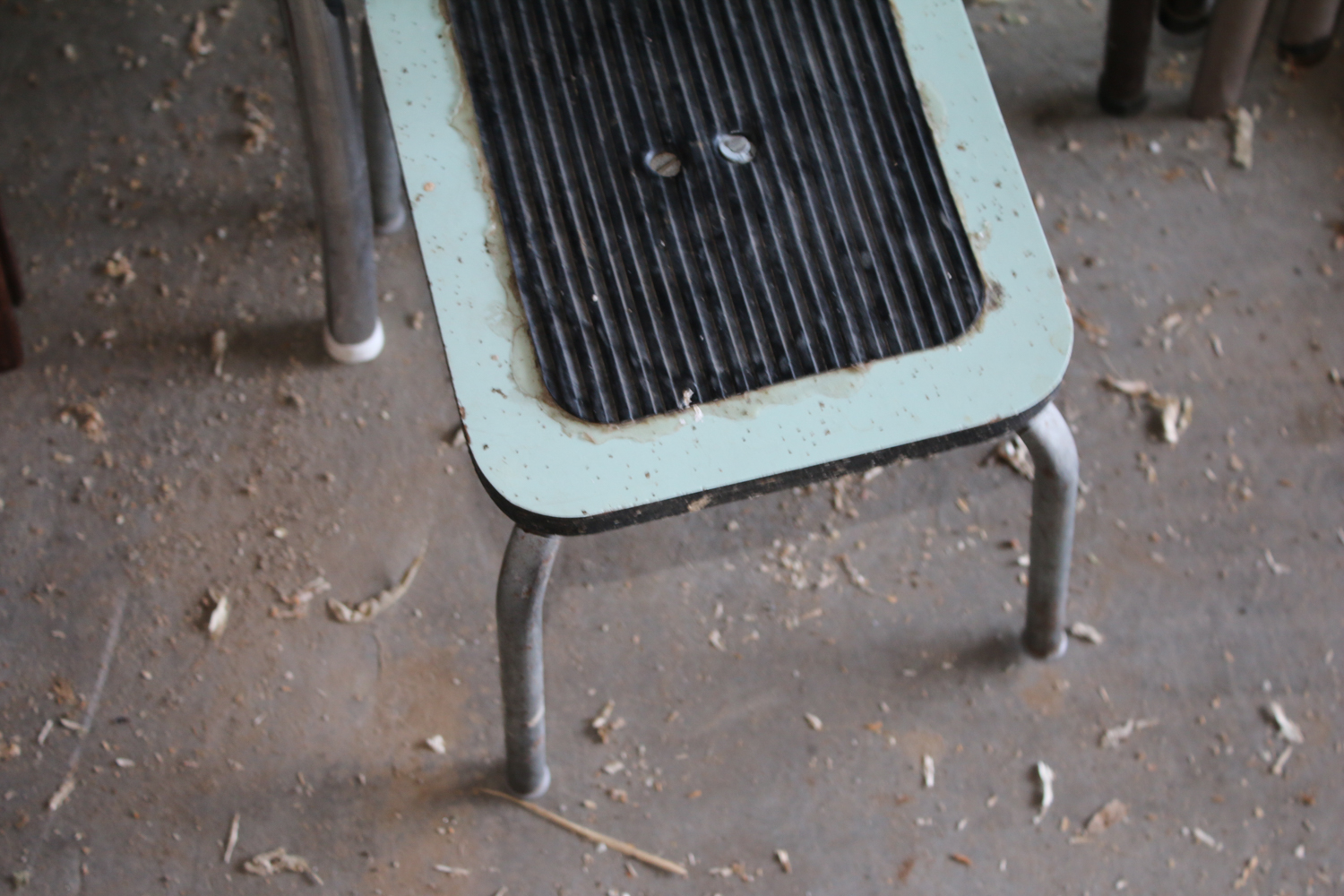 4 Folding Chairs, 4 Retro Folding Wooden TV Tables, 1 Vintage Chair, 1 Vintage Foot Stool