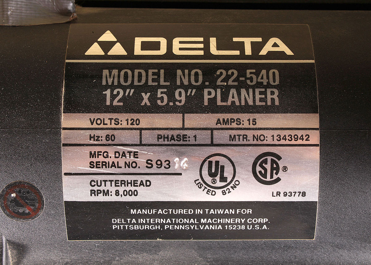 Delta 12 Inch Portable Planer