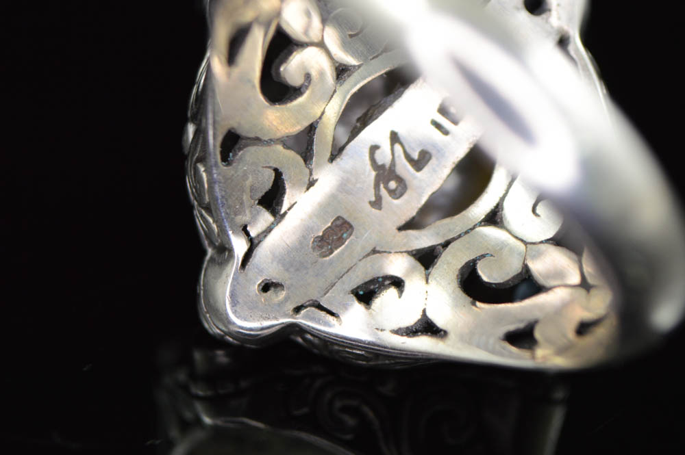 Robert Manse Sterling Silver 18K Gold Pearl and Semi-Precious Gemstone Ring