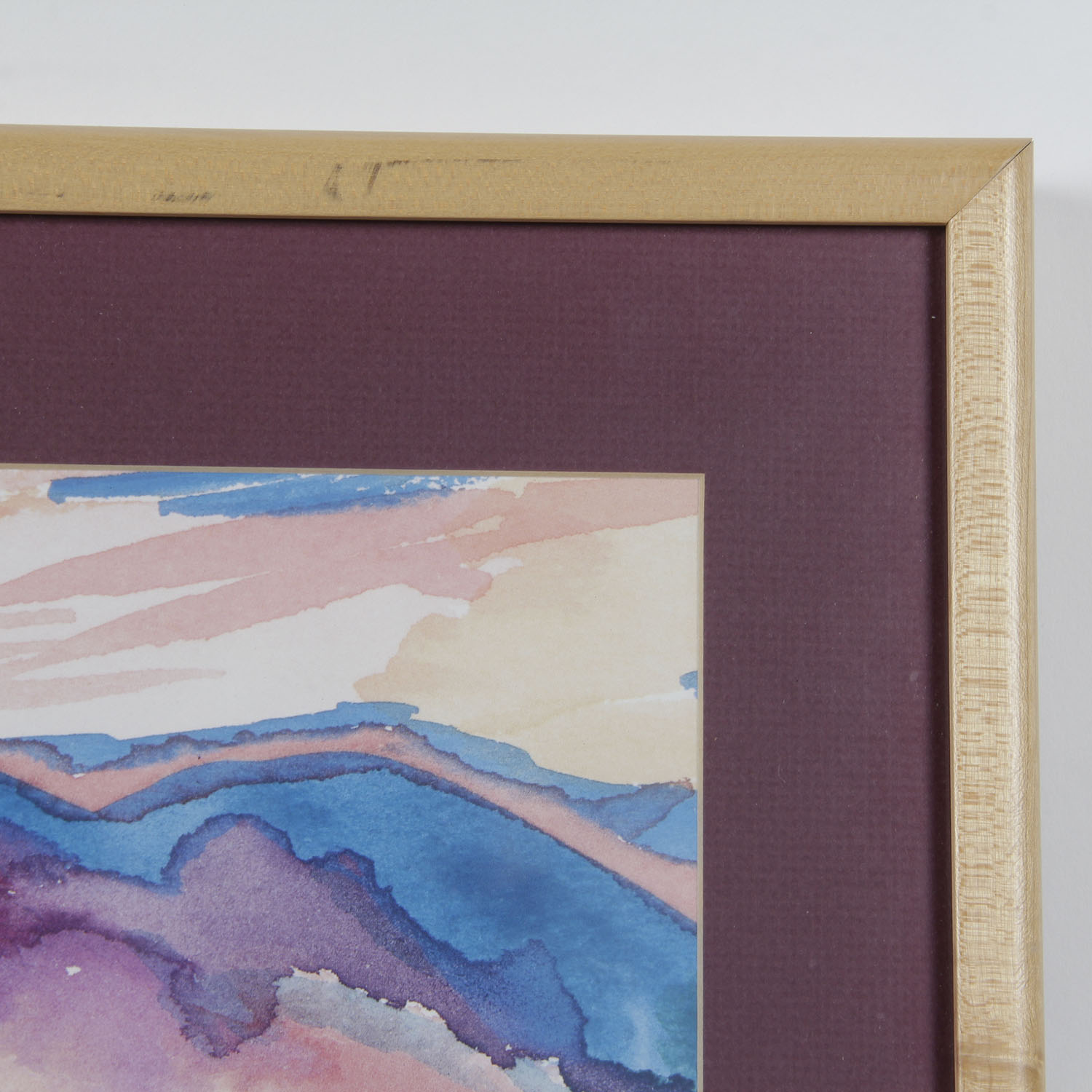 Modern Framed Watercolor Silkscreen Print