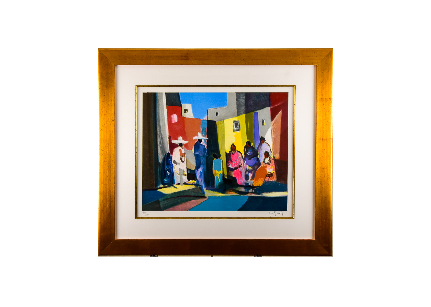 "Mexicains et Mexicaines" Lithograph by Marcel Mouly