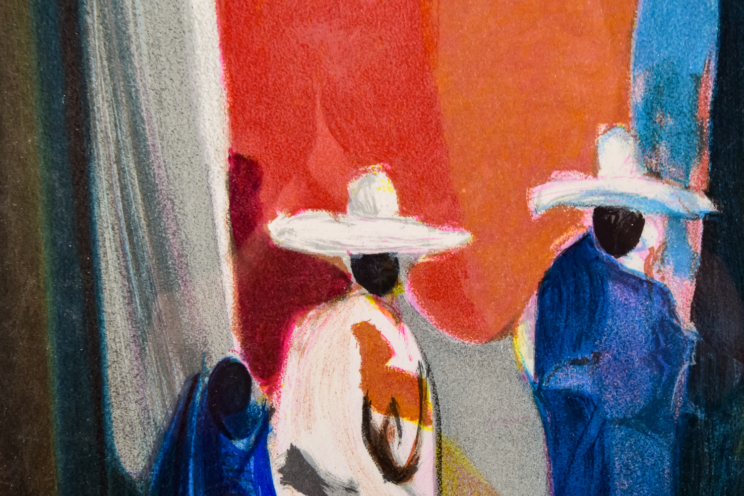 "Mexicains et Mexicaines" Lithograph by Marcel Mouly