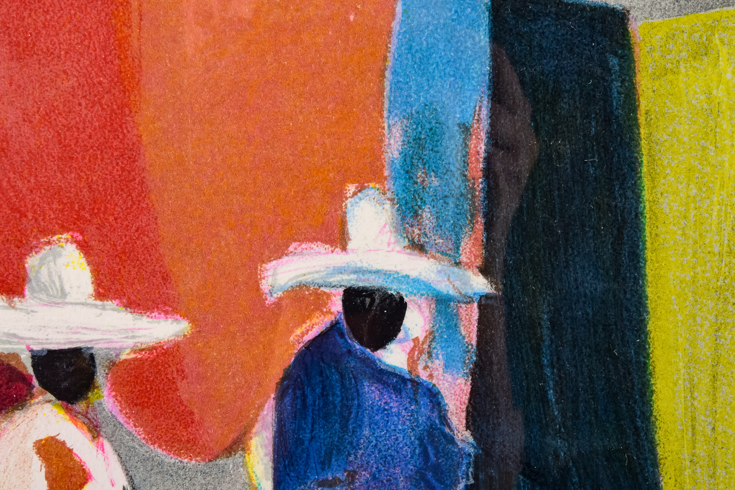 "Mexicains et Mexicaines" Lithograph by Marcel Mouly