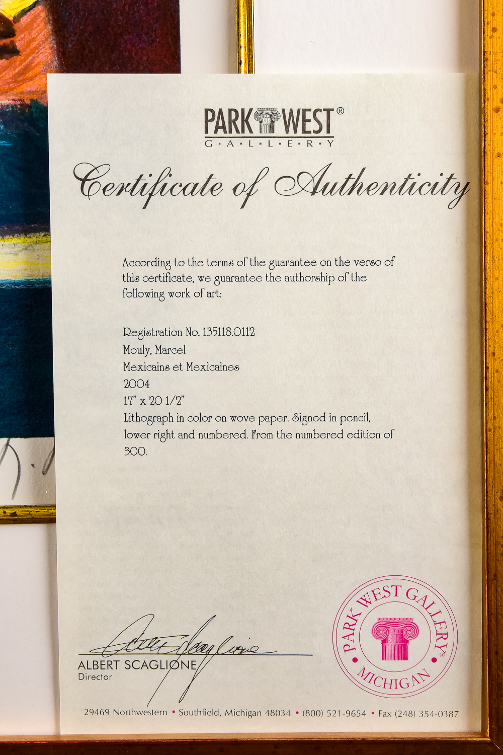 "Mexicains et Mexicaines" Lithograph by Marcel Mouly