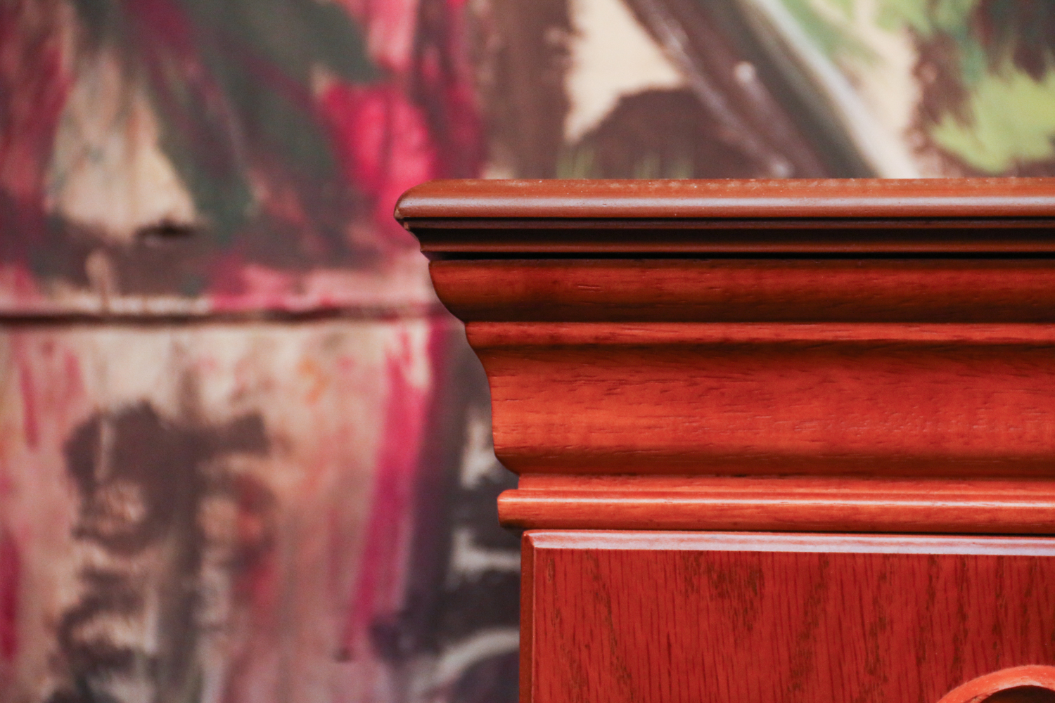 Oak Jewelry Cabinet and Fashion Jewelry