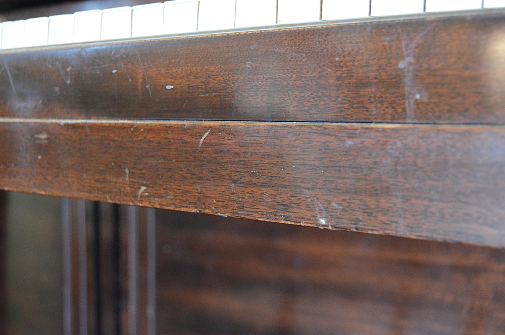 Vintage Wurlitzer Spinet Piano in Mahogany