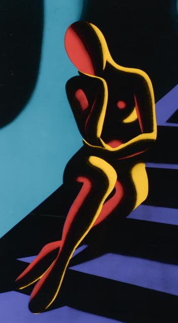 Mark Kostabi Signed Limited Edition Serigraph  "Upwardly Mobile"