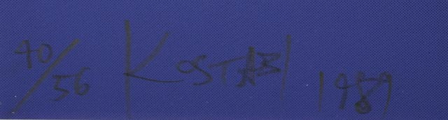 Mark Kostabi Signed Limited Edition Serigraph  "Upwardly Mobile"