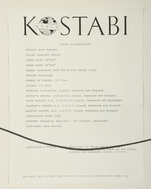 Mark Kostabi Signed Limited Edition Serigraph  "Upwardly Mobile"