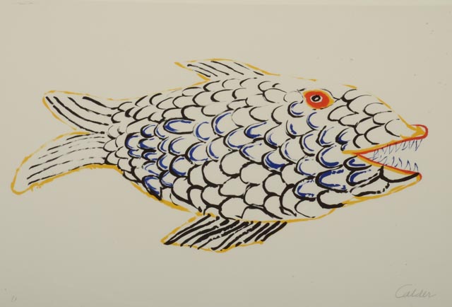 Alexander Calder Artist's Proof Color Lithograph "Le Poisson"