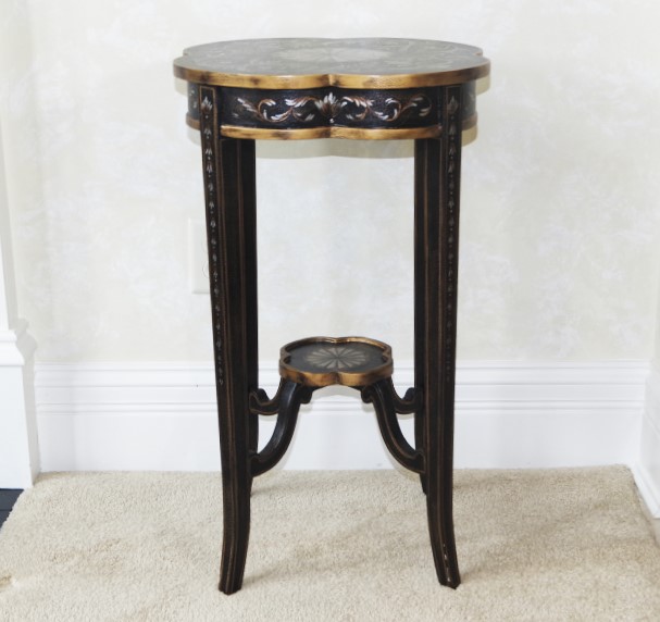 Crackle Finish Accent Table